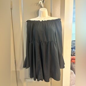 Off-Shoulder Black Shirt